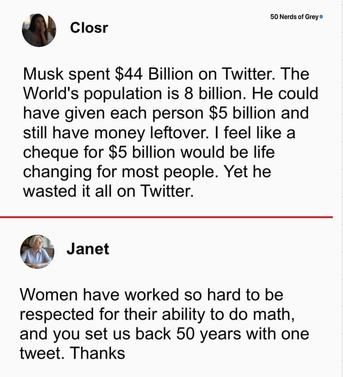When your math skills are as good as your financial advice.