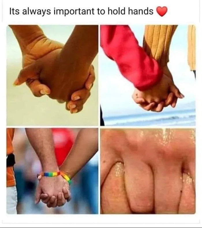 Always use 2 fingers to grab hands i mean