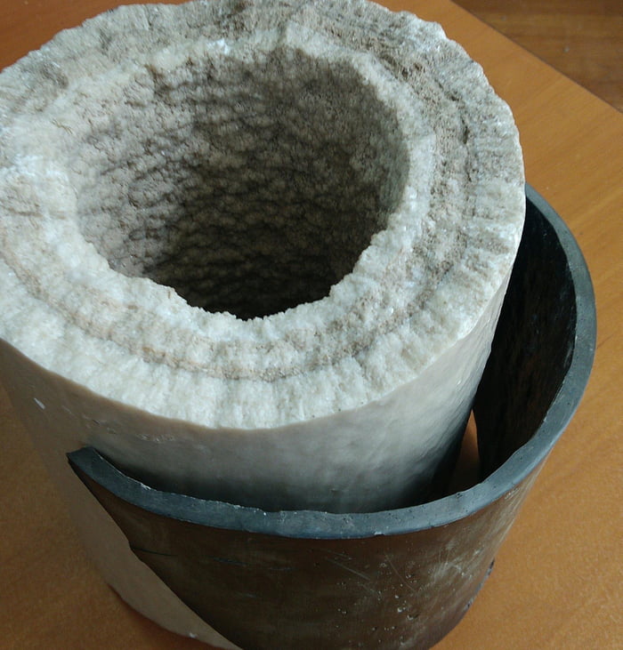 Calcium buildup in this water pipe we had to replace