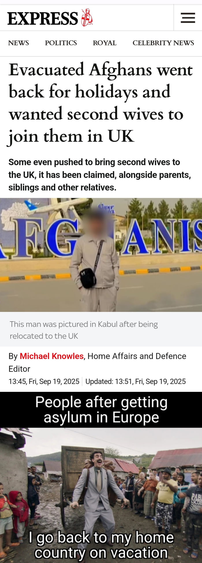 If you can go on vacation to the country you "fled" from, then you should be deported back to that country.