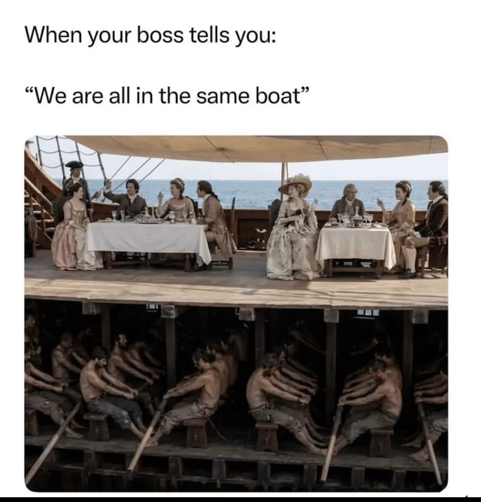 Boss says we are all in the same boat