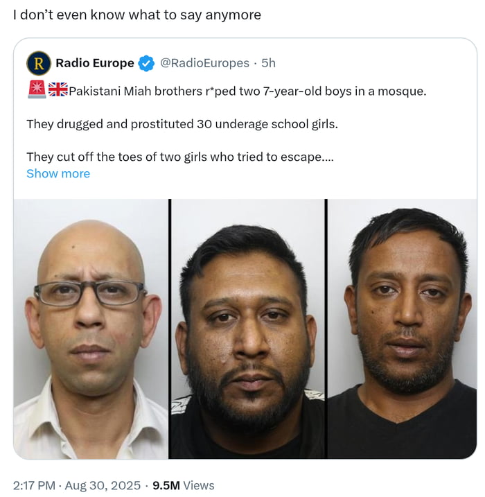 If there's a gold medal in r#pe they would have won in all categories... And UK is defending these goons.