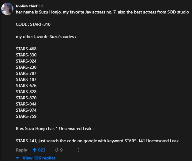 Sometimes the comments are the best (noted)