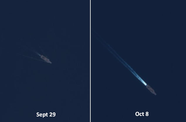 US CVN 78 Speed Last Week vs Today Heading Toward Israel