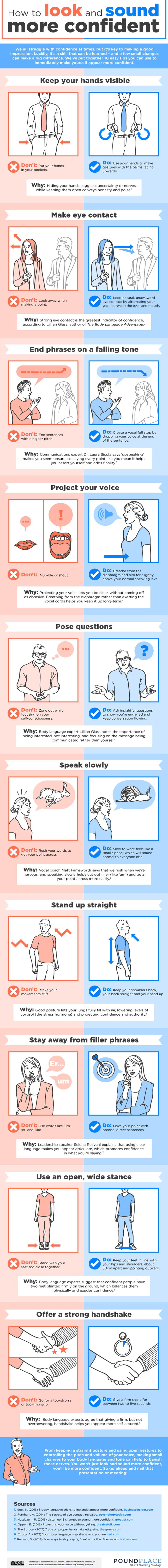 How to look and sound more confident