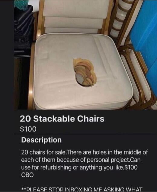 Stackable chairs