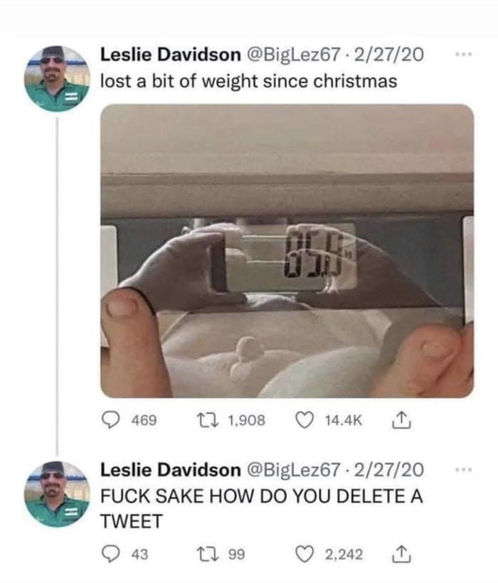 I still feel bad for this guy. He was so happy to share his weight loss...