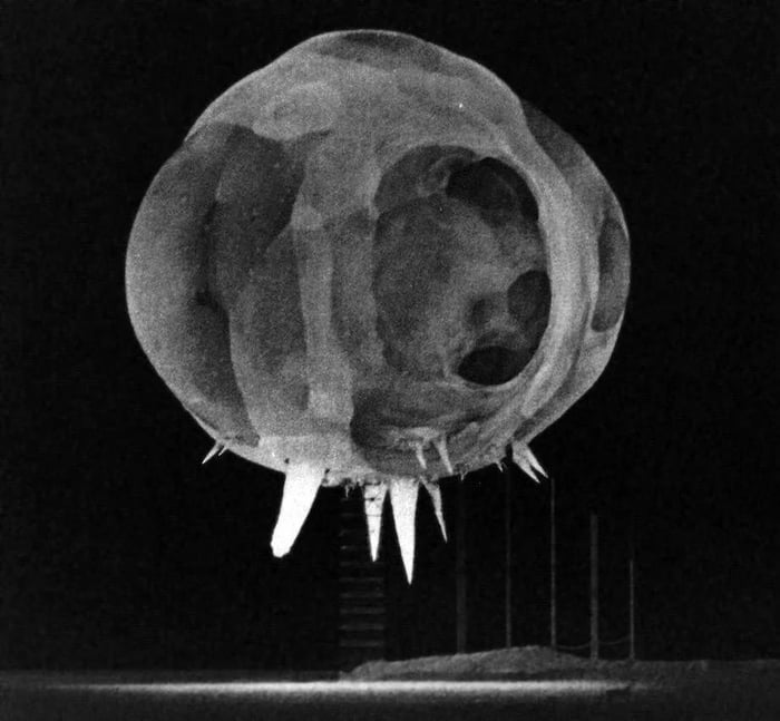 A photograph of a nuclear explosion less than one millisecond after detonation.
