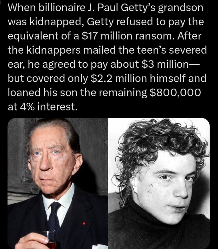 Grand daddy was ALL business. Rich folk problems