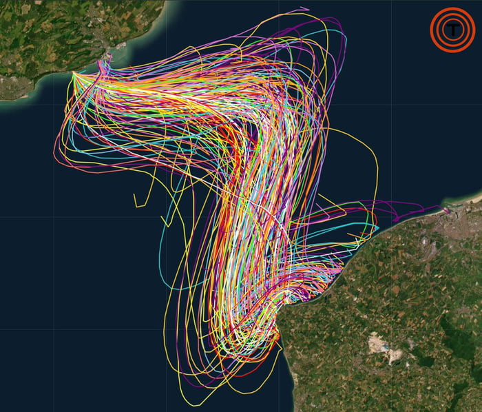 Map of English Channel swims completed so far this season
