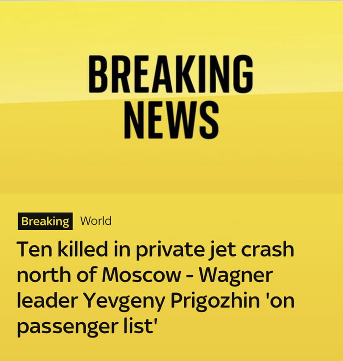 Prigozhin possibly dead