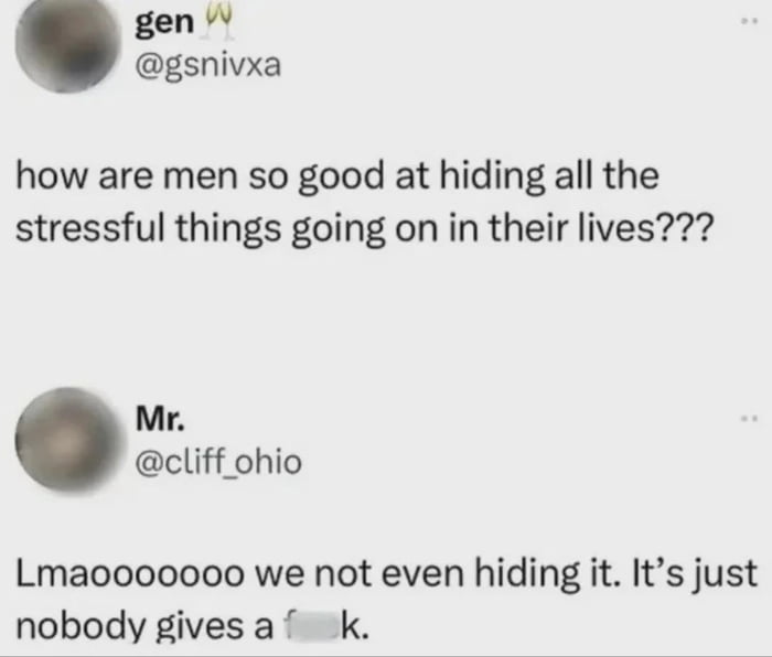 It's not hiding if no one cares