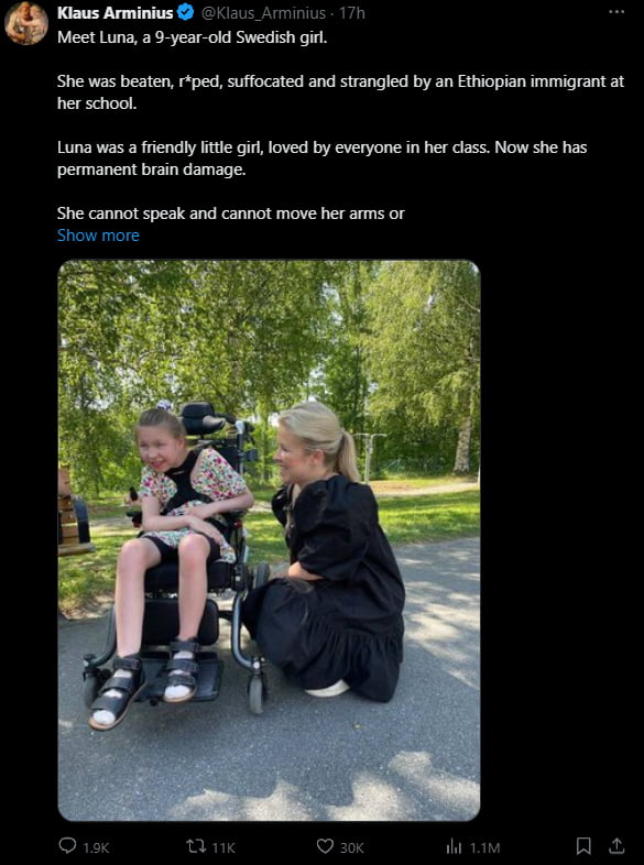 One Of The Many Side Effects Of Suicidal Swedish Far-Leftist Politics