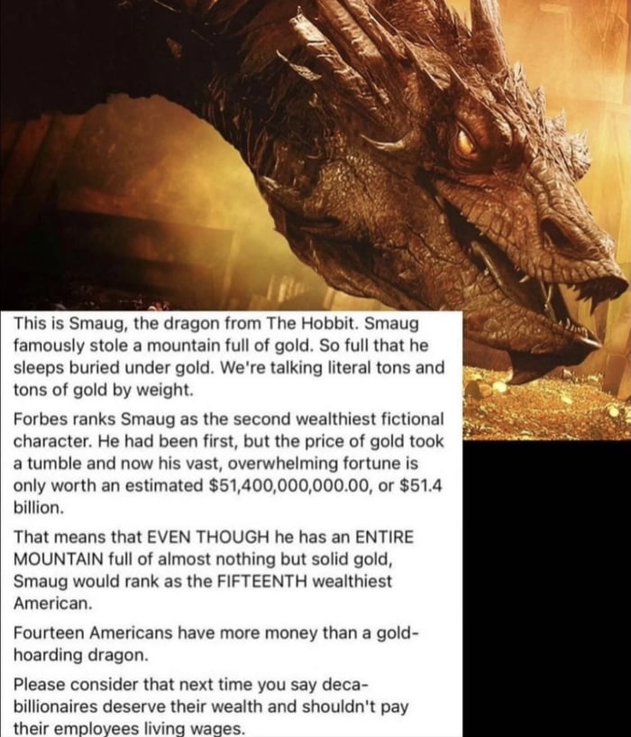 Perhaps Smaug is just really inefficient at wealth generation
