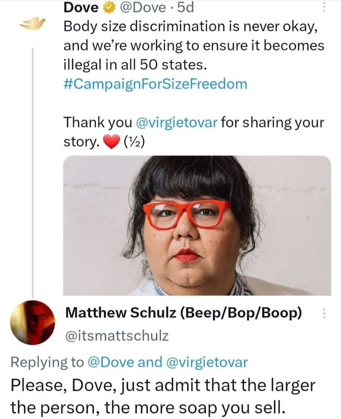 Woman's story summed up: She couldn't fit into Ralph Lauren and Torrid clothes she tried at the mall, so she made a podcast talking about how it's "unfair" and that she spent whole night in bed crying while eating entire block of cheddar...you cant m