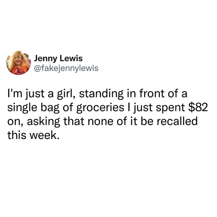 Bank account crying over a bag of lettuce
