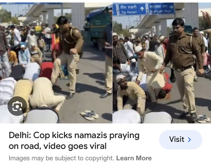 Namaz on Roads? He will kick your ass