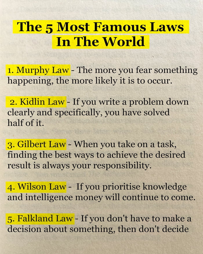 The 5 most famous laws in the world