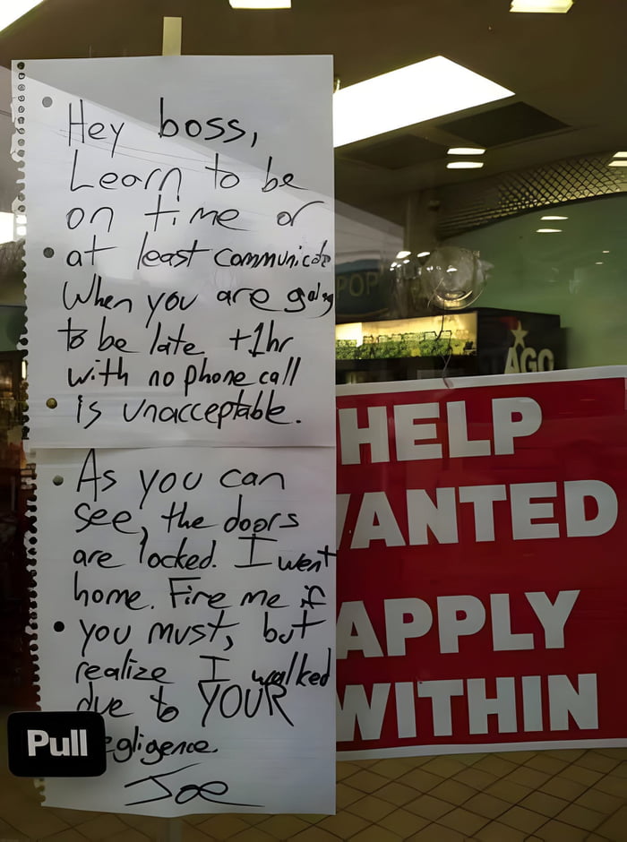 I’d change jobs if I were Joe