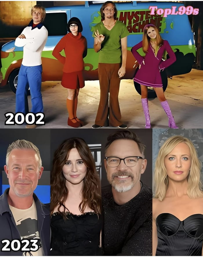 Cast of Scooby Doo before and now. Feel old now?