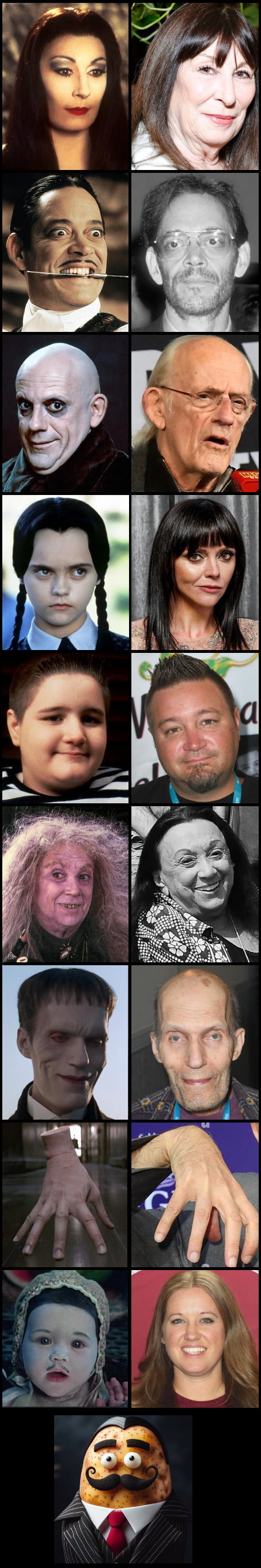 Addams Family (1991) then and now 2023