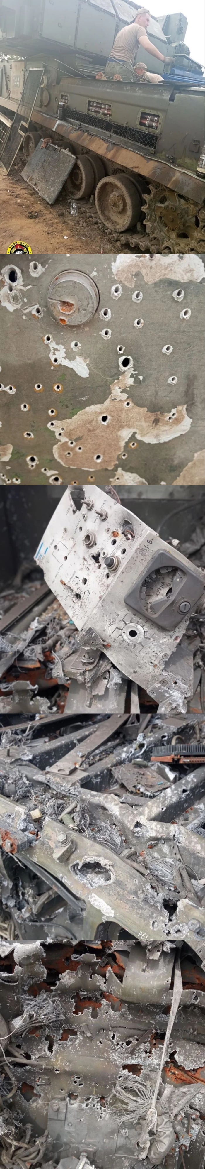 Russian TOR-M1 which was hit by 180.000 tungsten balls as a result of an M30A1 GMLRS rocket from HIMARS Ukraine exploded right above it