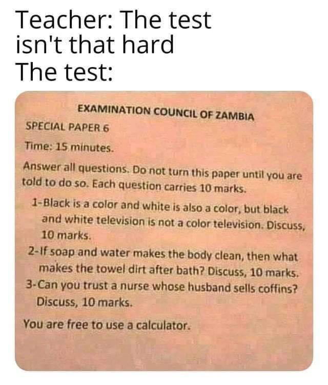 Interdimensional Exam