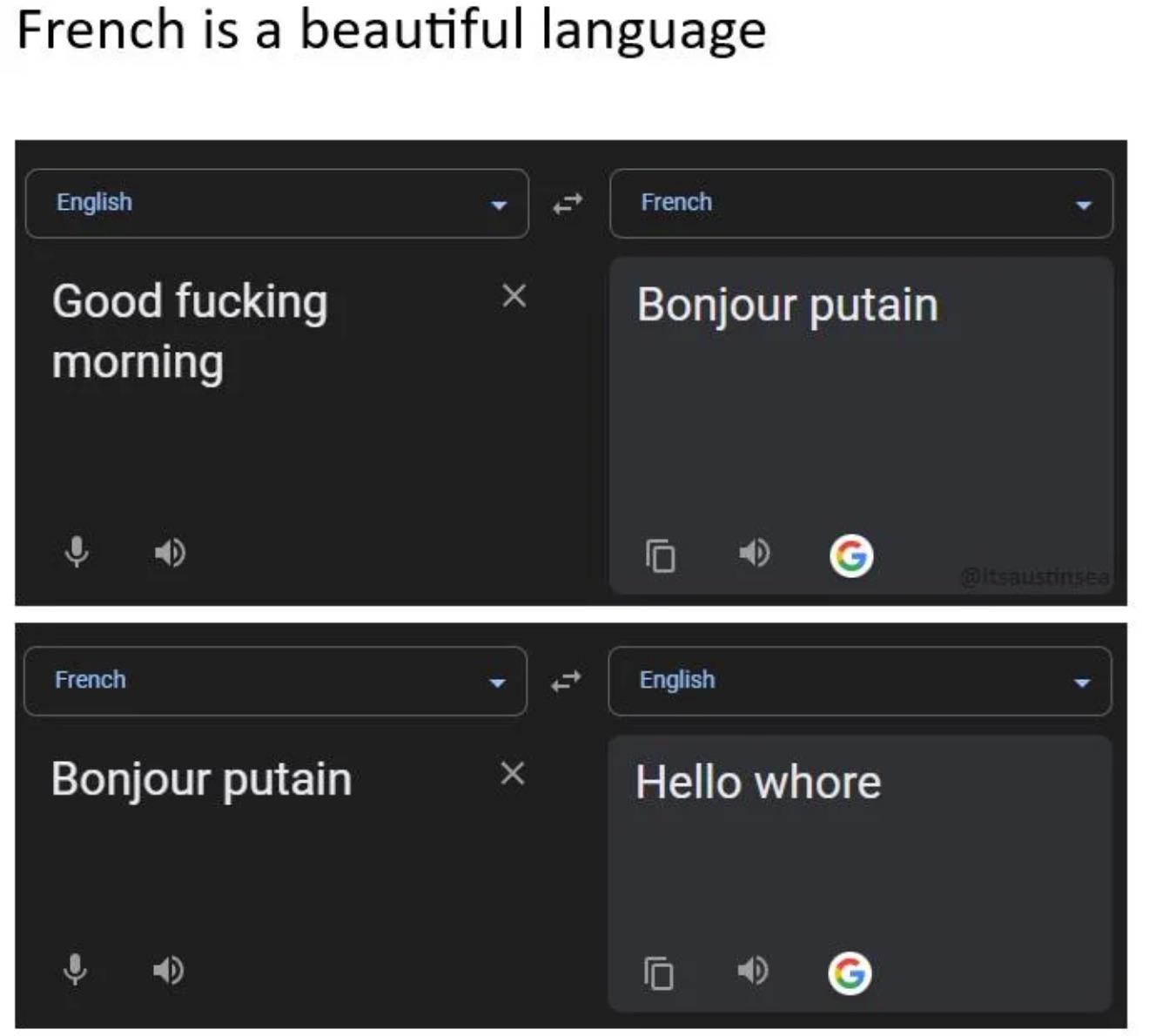 I love french