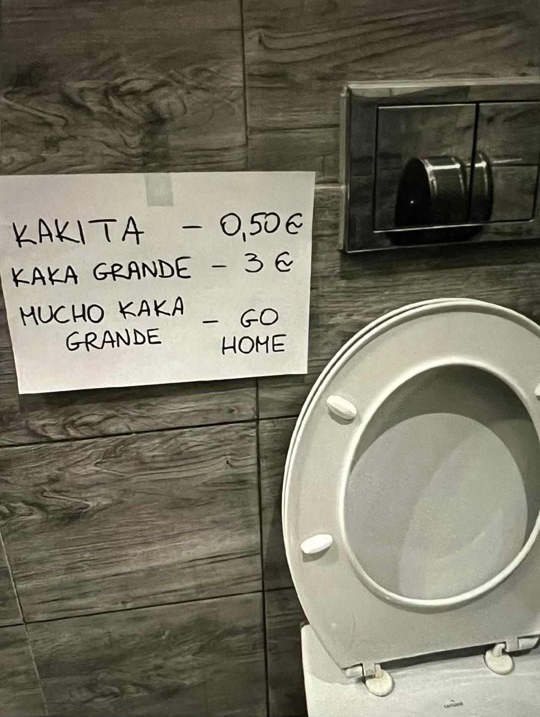 Public toilet in Barcelona.