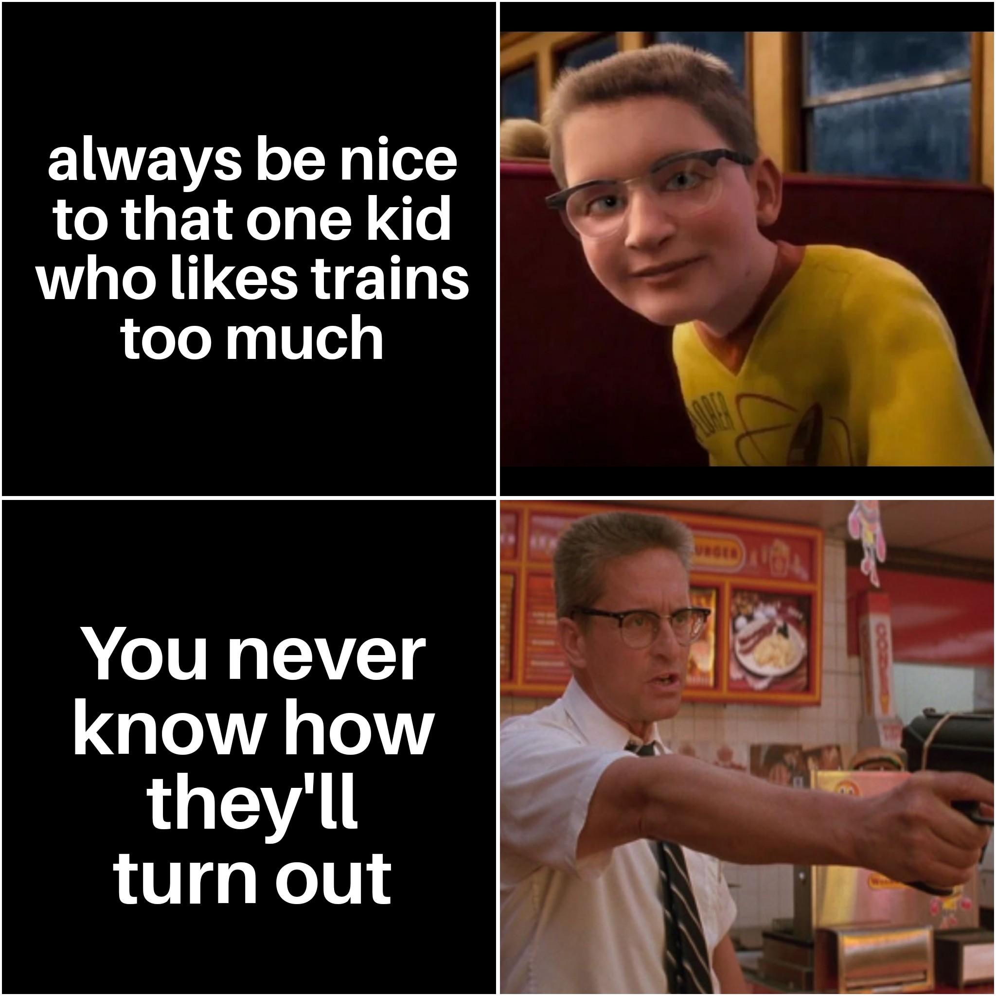 "I'm the bad guy? But i like trains.."