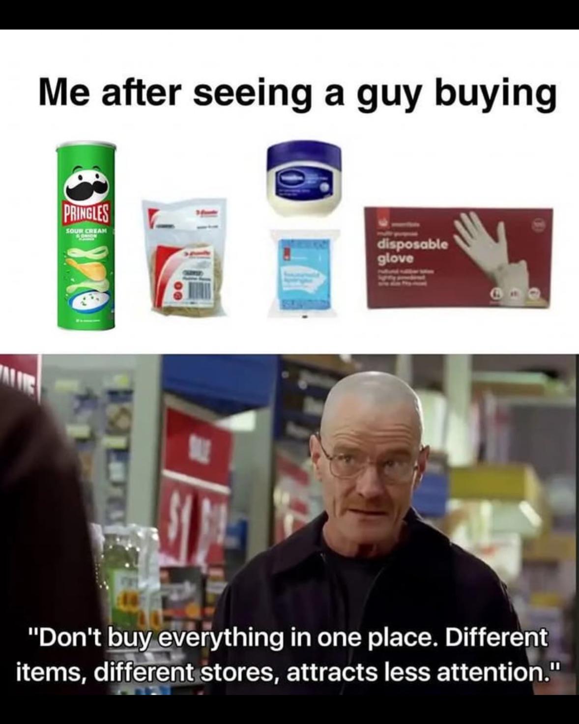 Don’t buy them all in one place