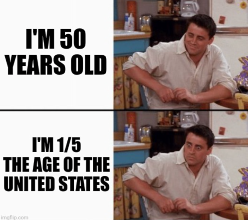 I'm not actually 50, I'm just pointing this out.