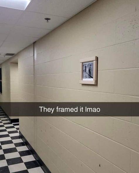 They framed the legendary meme