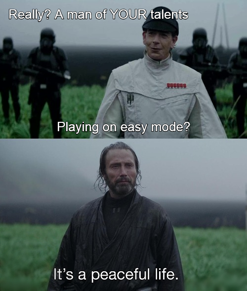 How it feels switching to an easier difficulty on a game you've spent years mastering