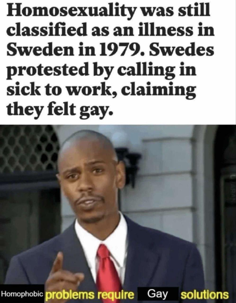 1979 Sweden invented sickening activism