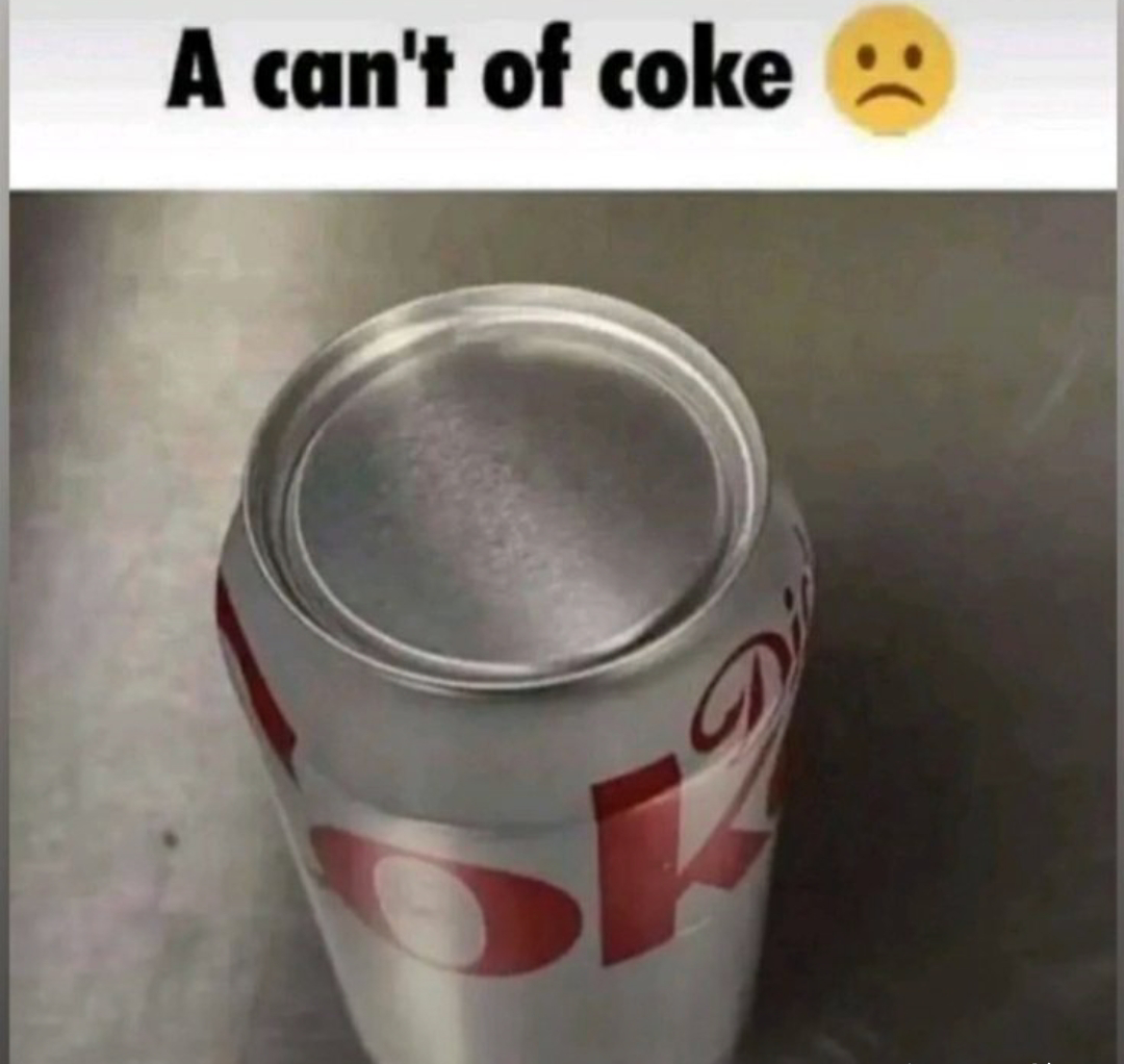 A can't of coke :(
