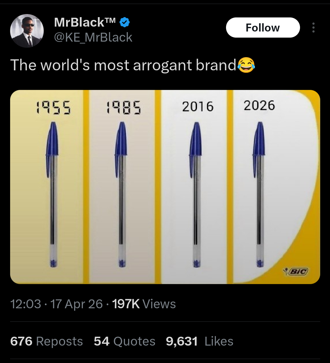 The brand be like : i refuse to evolve with time 😎.