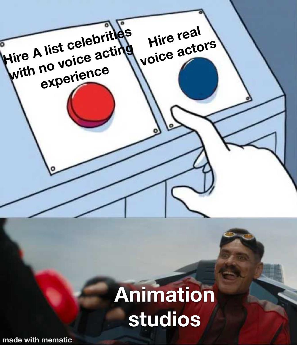 Acting and voice acting are different