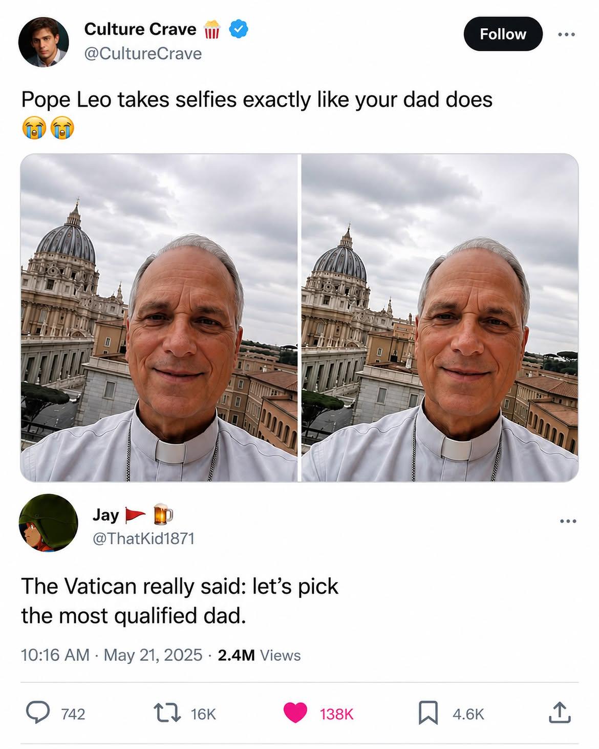 Holy Father for a reason