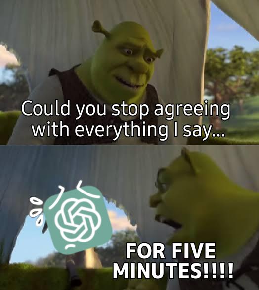 "Absolutely, I totally get it, you are absolutely right to want that"