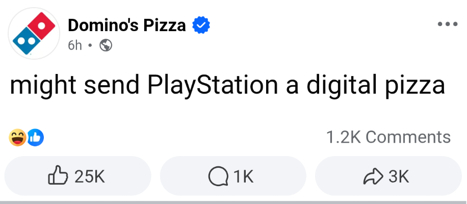 Domino's out here throwing SHADE