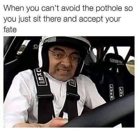 Cringe over the curb.