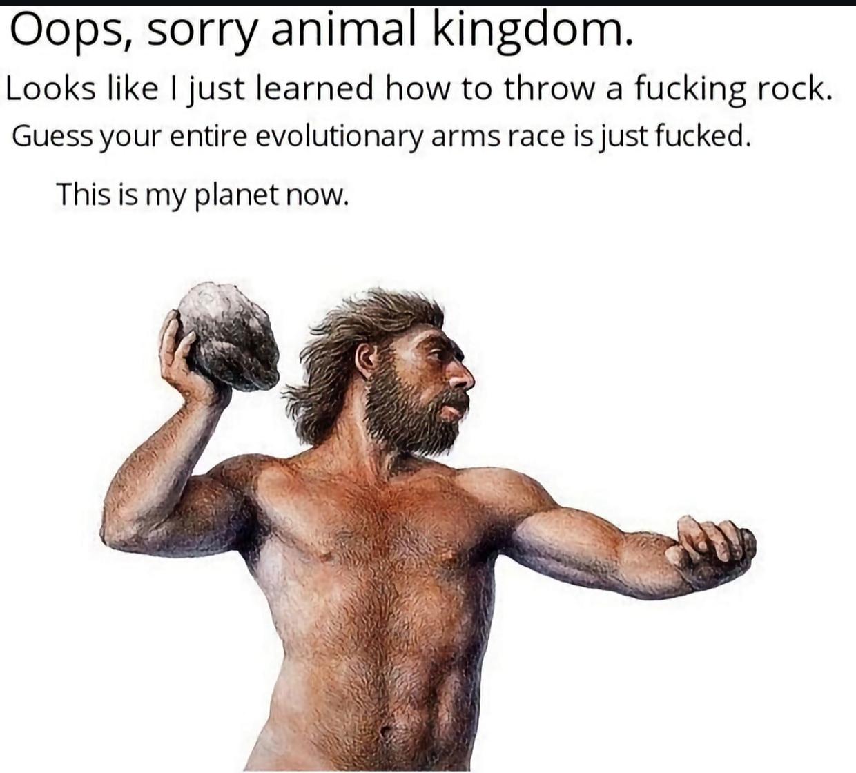 Throwing a rock...