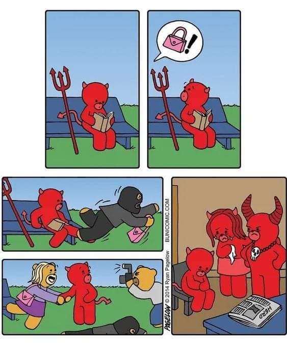 Caught being nice, gonna get grounded by hell. 👿