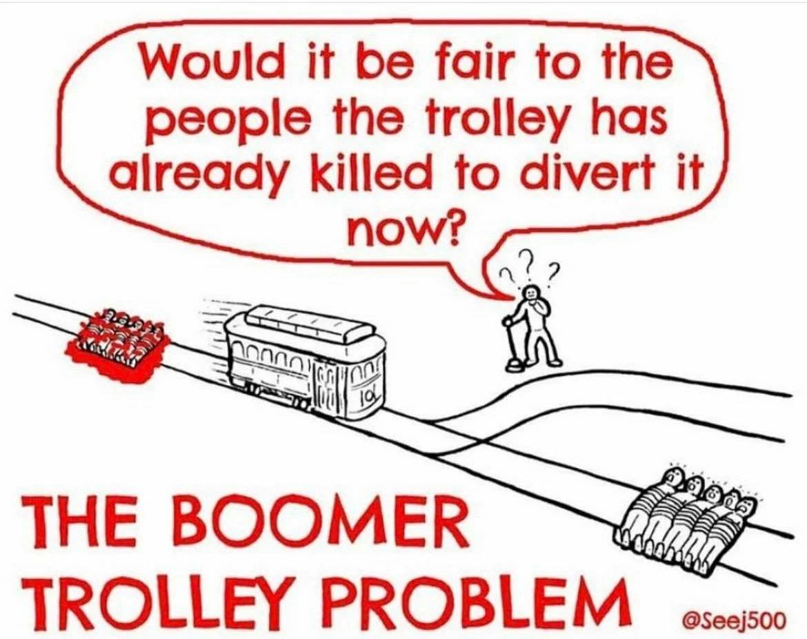 Boomer trolley problem