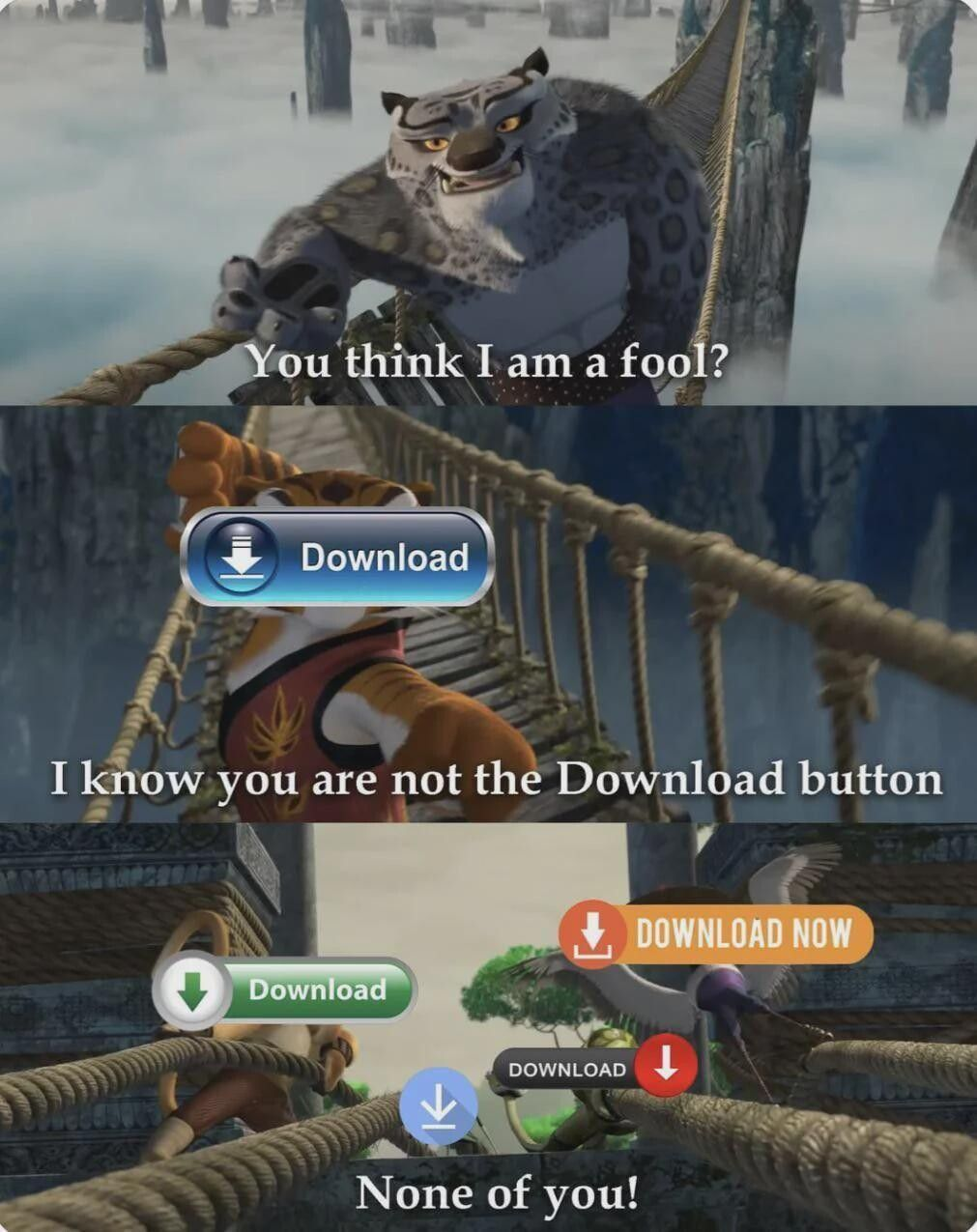 The real download link is a random underlined blue text