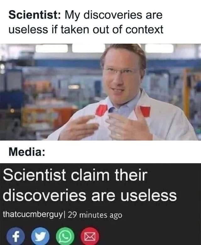 Mass Media creating content be like: