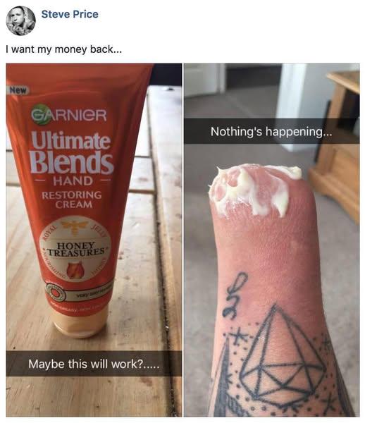 Hand Restoration Cream fail