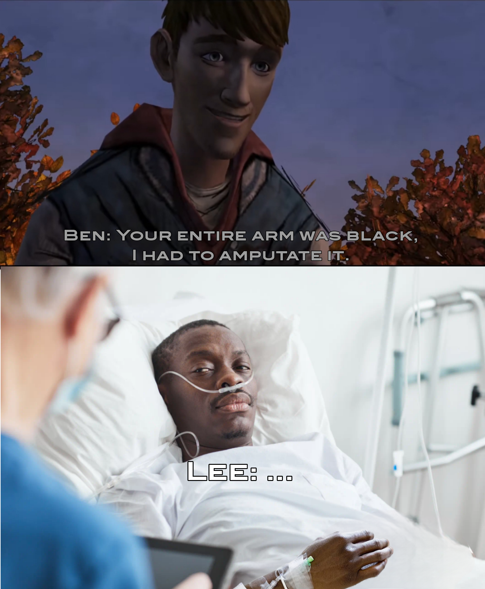 Uh, Ben... What happened to my left arm?