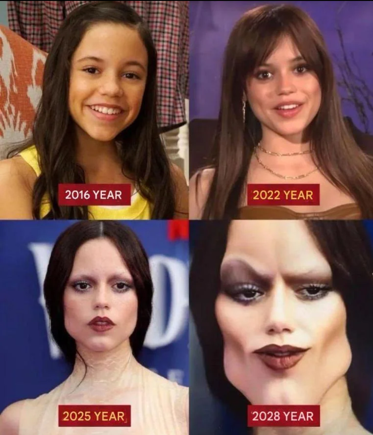 She is turning into chad